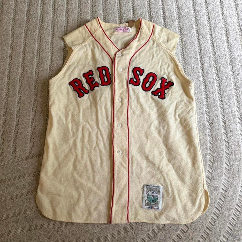 VTG Mitchell & Ness Boston Red Sox #9 Ted Williams baseball wool jersey Large